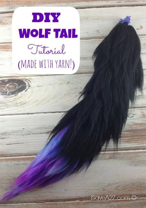 Costume Wolf Tail Tutorial instructions included Tail Tutorial, Diy Fantasia, Wolf Tail, Kostuum Halloween, Wolf Costume, Wolf Ears, Chat Halloween, Idee Cosplay, Cosplay Tutorial