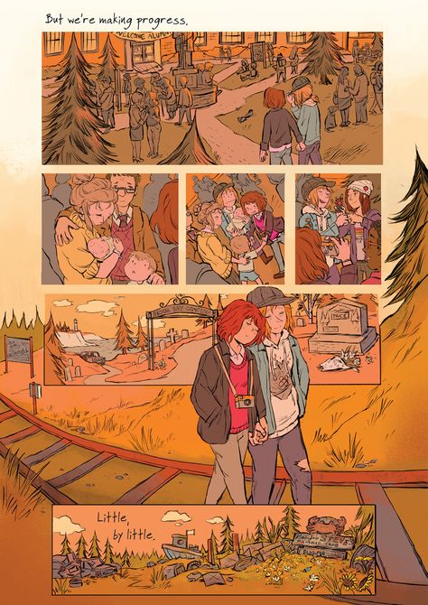 Graphic Novel Layout, Comic Book Frames, Life Is Strange Fanart, Life Is Strange 3, Comic Book Layout, Towards The Sun, Mosh Pit, Comic Book Art Style, Comic Layout