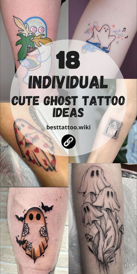 18 Adorable Ghost Tattoo Ideas for 2024: Cute & Creative Designs for Every Style Cute Ghost Tattoo Ideas, Ghost Tattoo Ideas, Cute Ghost Tattoo, Embroidery Tattoos, Ghost Tattoos, Embroidery Tattoo, Ghost Tattoo, Boo Tiful, Perfect Tattoo