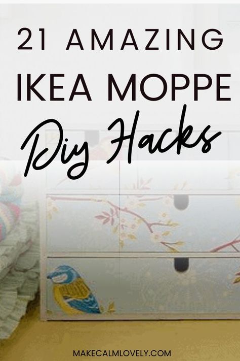 The IKEA Moppe unit is one of the most hackable pieces that IKEA sells. See over 21 amazing hacks using Moppe here Ikea Moppe Hack Ideas, Moppe Ikea Hack, Ikea Moppe Hack, Moppe Ikea, Ikea Moppe, Amazing Ikea Hacks, Jewelry Storage Cabinet, Ikea Crafts, Ikea Hack Ideas