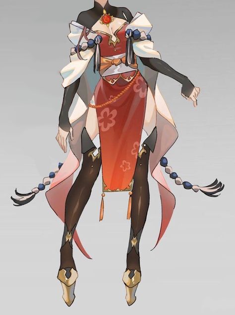 Oni Clothes Design, Kitsune Outfit Design, Genshin Outfit Ideas Drawing, Moon Kimono Traditional, Japanese Festival Drawing, Anime Demon Outfit, Naruto Outfits Design, Kitsune Outfit Drawing, Genshin Design Ideas