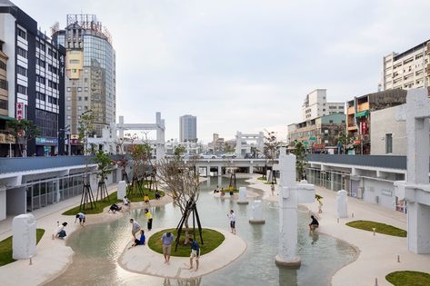 MVRDV completes Tainan urban lagoon and park in the preserved ruin of a mall in central Tainan Public Space Design, Angel Sanchez, Public Square, Zaha Hadid Architects, Tainan, Adaptive Reuse, Chongqing, Waterpark, Urban Spaces