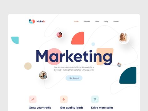 Marketing Agency Website by Rakib Kowshar Minimalist Linkedin Banner, Website Front Page Design, Website Agency, Creative Agency Website, Marketing Agency Website, Best Website Templates, Agency Website Design, Event Agency, Website Marketing