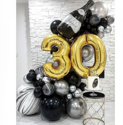 Marble Balloons, 80 Birthday, 30 Balloons, Christmas Balloon Decorations, Mini Decor, 30th Birthday Decorations, Diy Balloon Decorations, Balloon Stands, Balloon Arrangements