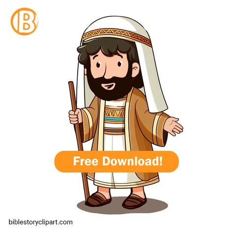 Bible Clipart, Determined Expression, Parting The Red Sea, Long Beard, A Staff, The Red Sea, Divine Guidance, Bible Story, Free Bible