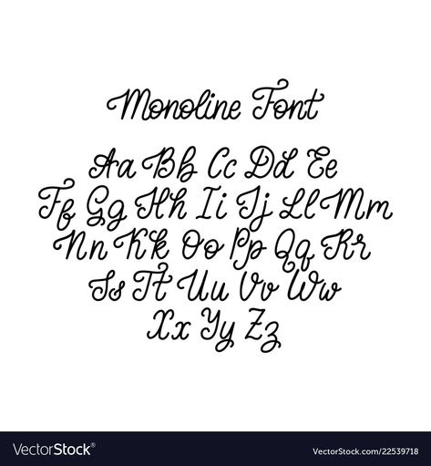 Abc Lettering, Graffiti Alphabet Styles, Monoline Font, Pen Lettering, Calligraphy Letters Alphabet, Calligraphy Fonts Alphabet, Font Letters, Art Lettering, Hand Lettering Drawing