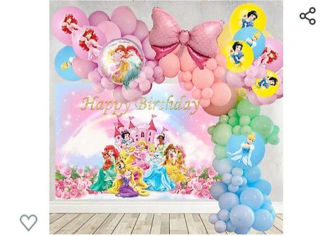 Toddler Boy Birthday, Princess Balloons, Birthday Party Images, Balloons Arch, Princess Birthday Party Decorations, Princess Theme Birthday, Party 2023, Toddler Birthday Party, 26th Birthday