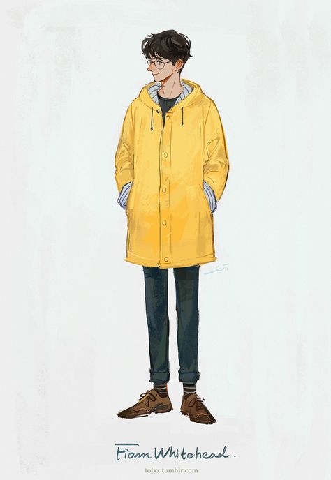 stay gold Fionn Whitehead, Yellow Clothes, Boy Drawing, Enemies To Lovers, Yellow Raincoat, Stay Gold, Fashion Illustration Sketches, Cute Cartoon Drawings, Amazing Drawings