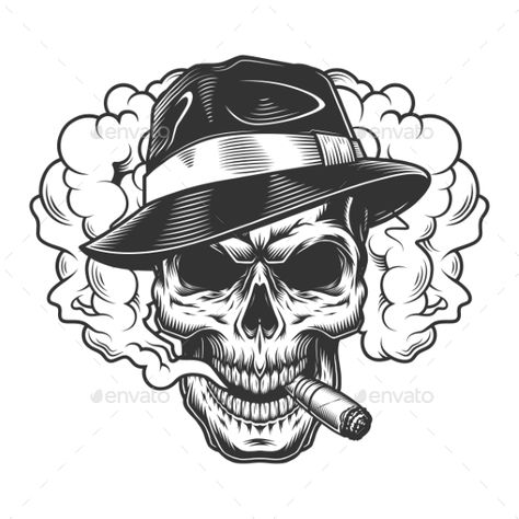 Skull in Smoke Cloud #Skull, #Smoke, #Cloud Cowboy Hat Tattoo, Cool Skull Drawings, Hat Tattoo, Cowboy Tattoos, Kunst Tattoos, Skull Art Drawing, Cloud Vector, Skulls Drawing, Skull Illustration