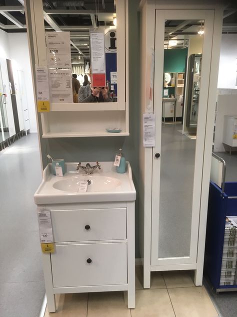 Hemnes bathroom set approx £700 Hemnes Bathroom, Bathroom Basin Taps, New Bathroom Designs, Ikea Inspiration, Bathroom Storage Units, Ikea Bathroom, Ikea Hemnes, Medicine Cabinets, Yellow Bathrooms