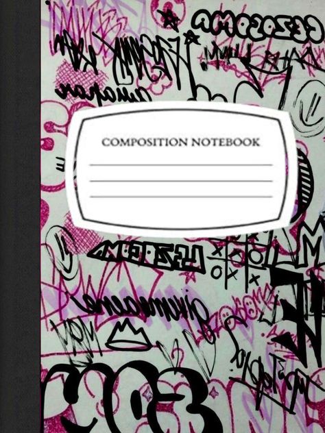 Notebook cover template Graffiti Notebook Cover, Notebook Pages Template, Good Note Notebook Covers, Good Notes Cover Templates Aesthetic, Composition Book Cover Template, Notebook Cover Design Drawing, Notebook Cover Design Creative, Composition Notebook Template, Journal Cover Template