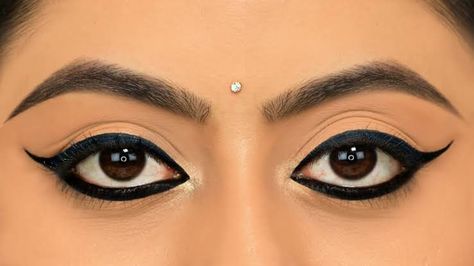 Eye Makeup With Eyeliner, Kajal Look, Even Eyeliner, Makeup With Eyeliner, How To Use Eyeliner, Eyes Video, Kajal Pencil, Perfect Winged Eyeliner, Too Much Makeup