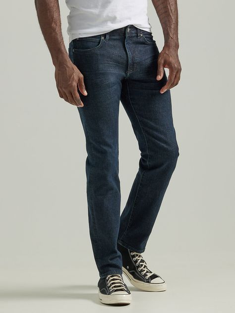 Men's Extreme Motion Slim Straight Jean | Lee® Mens Jeans Fit, Mens Fashion Jeans, Men's Wear, Slim Straight Jeans, Jean Slim, Jeans Style, Straight Jeans, Jeans Fit, Straight Leg Jeans