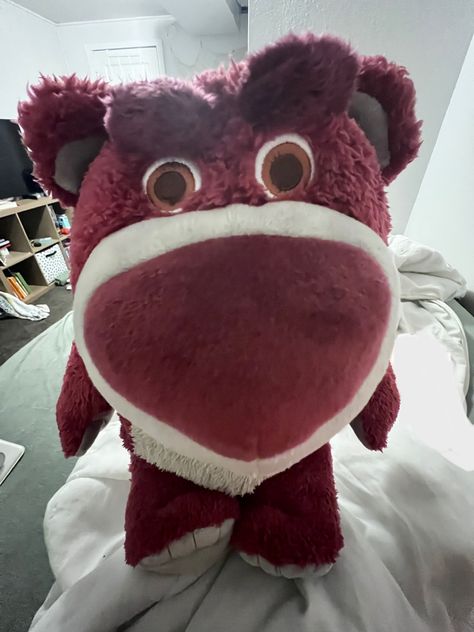 Lotso Icon, Lotso Plush, Ikea Bear, Lotso Toy Story, Lotso Bear, Toy Character, Toy Story Characters, Embroidered Eyes, Toy Story 3