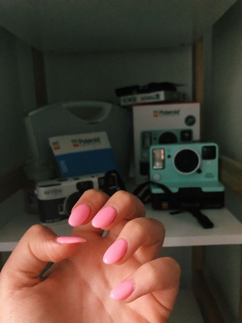 Preppy Valentines, Vsco Nails, Nail Colors For Pale Skin, Acrylics Nails, Summer Acrylic, Solid Color Nails, Super Cute Nails, Cute Simple Nails, Vintage Nails