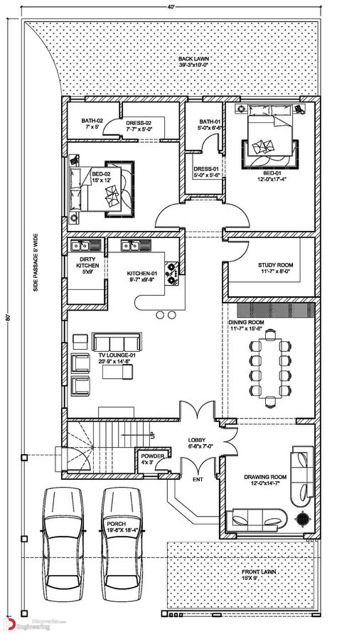 36+ Awesome House Plan Ideas For Different Areas - Engineering Discoveries Floor Plan Presentation, Auto Cad Drawing, 10 Marla House Plan, House Plan Ideas, Drawing House Plans, 2bhk House Plan, Little House Plans, Affordable House Plans, Free House Plans