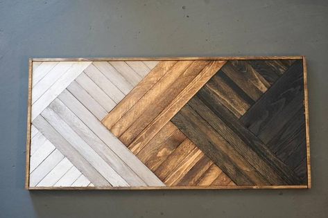 Wooden Planks On Wall, Wood Art Diy, Large Wood Wall Art, Large Farmhouse, Earth Tone Wall Art, Wood Wall Art Diy, Wood Art Projects, Easy Wood, Reclaimed Wood Wall