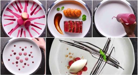 Go pro with your presentation with these three videos featuring over 20 ideas for how to plate sauces. Garnishing Ideas, Mixed Berry Dessert, Fancy Food Presentation, Drawing Decor, Food Plating Techniques, Plating Ideas, Creamy Pasta Sauce, Pizza Fatta In Casa, Breakfast Platter