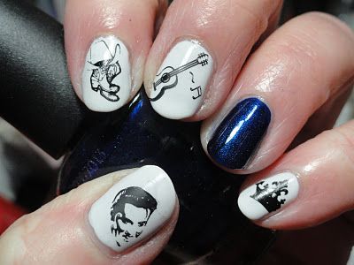 Elvis Nails! :D Concert Nails, Dad's Birthday, Custom Bling, Pretty Nail Art Designs, Happy Birthday Dad, Cute Gel Nails, Purple Girls, Bling Acrylic Nails, Pretty Nail Art