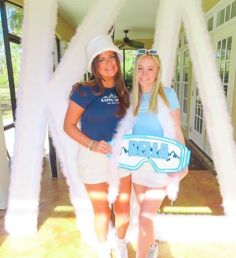 made the right choice kappa delta !!! ❄️⛷️🩵 @kappadeltavsu Snow Place Like Home, Snow Place, Recruitment Outfits, Custom Greek Apparel, Sorority Girl, Ski Lodge, Sweat Set, Greek Apparel, College Design