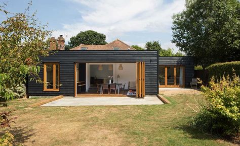 Bungalow Renovations: 7 Great Design Ideas | Homebuilding & Renovating Small House Design Exterior Bungalows, Bungalow Conversion, Contemporary Bungalow, Renovation Exterior, Bungalow Extensions, Flat Roof Extension, Bungalow Interior, Small Bungalow, Bungalow Renovation