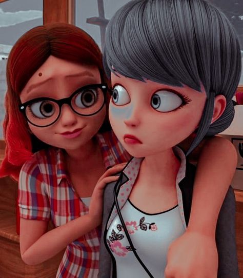 Alya And Marinette, Marinette Miraculous Ladybug, Marinette Miraculous, Marinette Dupain Cheng, Miraculous Characters, Best Friends For Life, Miraculous Ladybug Anime, Cartoon Icons, Cartoon Pics