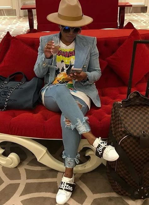 Rasheeda Frost, Designer Fits, Fedora Hat Outfits, Treat Jar, Fall Fashions, The Pavilion, Airport Travel, Travel Outfits, Va Va Voom