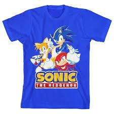 Sonic The Hedgehog : Boys' T-Shirts : Target Sonic Tshirt Ideas, Sonic Clothes, Sonic Tshirt, Sonic The Hedgehog Logo, Sonic The Hedgehog Shirt, Sonic Tails And Knuckles, Hedgehog Logo, Sonic Shirt, Sonic Core