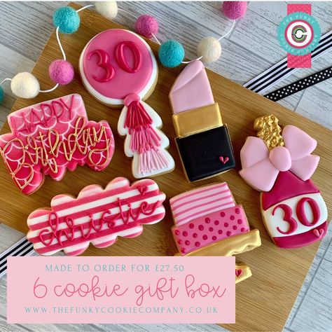 🩷 Gotta love a pink set ….. well I do anyway 🤣 🩷 6 Cookie Gift boxes are great gifts. You choose the shapes and colours or just let us know the theme and we’ll do the rest 🩷 Available to order via DM #giftbox #personalisedgifts #biscuitgift #giftsforher #lipstick #champagne #maidenhead #berkshiremummies Pink Birthday Cookies, Boy Cat Names, Cookie Gift Boxes, Hot Pink Birthday, Cookie Gift Box, Cookie Gift, Cookie Company, Boy Cat, Pink Set