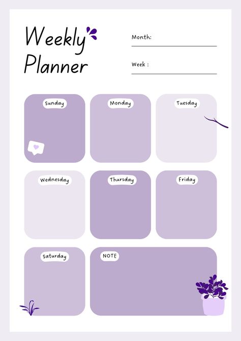 Exam Planner, Best Weekly Planner, Weekly Planner Print, Planner Schedule, Aesthetic Planner, Weekly Planner Free, Week Schedule, Weekly Planner Template, Daily Planner Pages