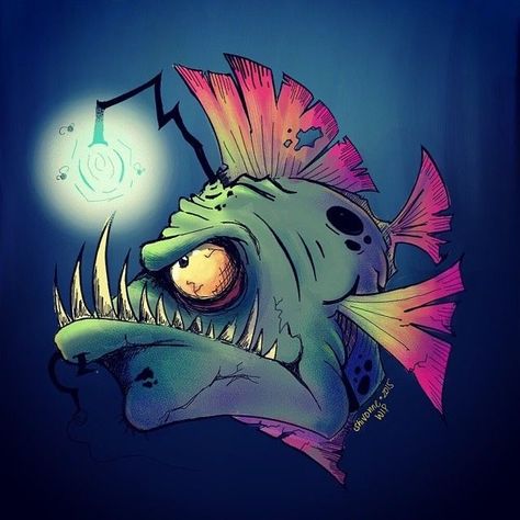 Graffiti Animals, Cartoon Fish, Angler Fish, Graffiti Characters, Fish Drawings, Graffiti Drawing, Fish Art, Graffiti Art, Art Sketchbook