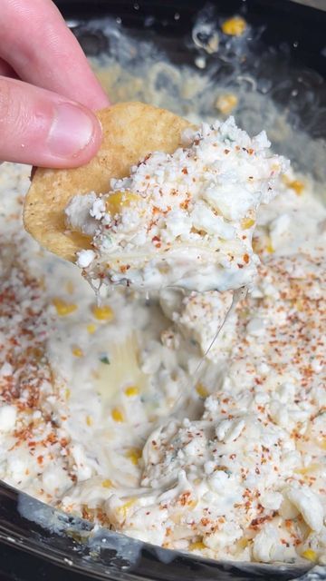 Elote Dip Recipe, Elote Dip, Tajin Seasoning, Food Crockpot, Street Corn Dip, Corn Dip, Dip Recipes Easy, Street Corn, Pepper Jack