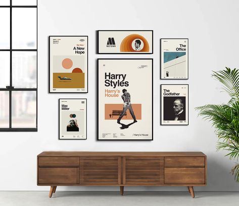 Midcentury Modern Pop Art – Sandgrain Studio Midcentury Modern Pop Art, Sandgrain Studio Poster, Gallery Wall Music Theme, Mid Century Pop Art, Midcentury Modern Gallery Wall Ideas, Mid Century Modern Pop Art, Pop Art Apartment Decor, Pop Art Frame, Mid Century Modern Living Room Wall Art