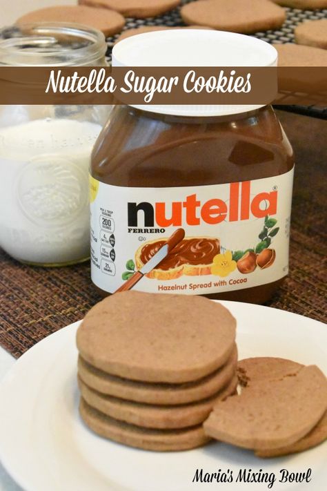 Nutella Sugar Cookies are chewy soft and filled with the chocolate hazelnut flavor we all love! Just try to keep your hands off these cookies.