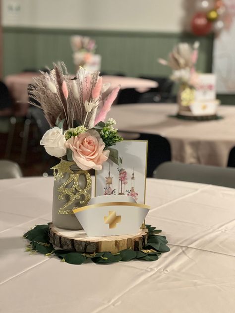 Gold, rose gold, and pink boho themed nursing graduation party Nursing Graduation Cakes, Nurse Party, Graduation Party Ideas, Nursing School Graduation, Gold And Pink, Nursing Graduation, Graduation Cakes, Pink Boho, Grad Parties