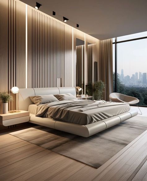 Modern Bedroom Design Black And White, Modern Minimal Bedroom Design, Bedroom Interior Design Luxury Master Suite, تصميم دورة مياه, Minimalist Bedrooms, Hiasan Bilik Tidur, Luxe Bedroom, Contrast Lighting, White Palette