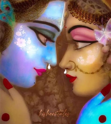 Krishna Side Face, Krishna Gopi, राधा कृष्ण, Lotus Flower Pictures, Side Face, Radhe Shyam, Krishna Drawing, Radha Krishna Quotes, Bubbles Wallpaper