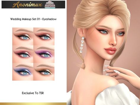 The Sims Resource - Wedding Makeup Set 01 - Eyeshadow Wedding Sims 4, Electronic Art, Makeup Set, The Sims Resource, Sims Resource, The Sims, Wedding Makeup, Sims 4, Favorite Things List