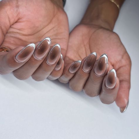 Chocolate auras to settle into fall nails 🍫 #naturalnails #groovynails #nailinspo #fallnails #almondnails #trendynails #nailtrends #chromenails POV you nail art natural nails natural long nails gel nails Bay Area nails groovy nails nail inspo chrome nails matte nails tutorial grwm watch me Chrome Nails Matte, Nail Art Natural Nails, Nail Inspo Chrome, Nail Art Natural, Groovy Nails, Nails Tutorial, Nails Gel Nails, Nails Matte, Nails Natural