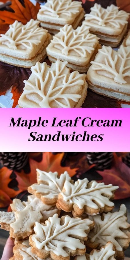 Maple Leaf Bliss Cream Cookies Recipe: Enjoy the rich and creamy maple flavor in every bite of these delightful Canadian treats. Perfect for special occasions or a sweet indulgence. #MapleLeafCookies #CreamCookies #HomemadeGoodness Maple Filling, Maple Leaf Cookies, Cream Cookies, Maple Cream, Buttery Cookies, Maple Leaves, Sandwich Cookies, Cookies Recipe, Cookies And Cream