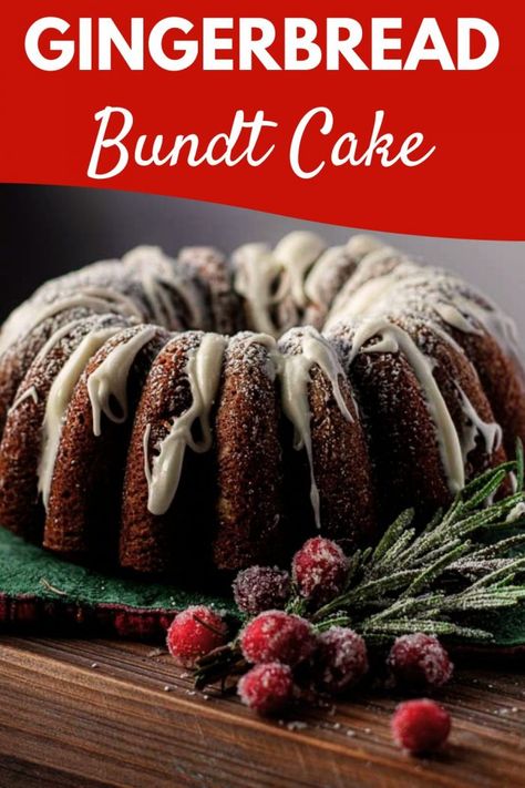 Christmas Bundt Cake Recipes, Gingerbread Bundt Cake, Christmas Bundt Cake, Cake Texture, Gingerbread Recipes, Gingerbread Cake Recipe, Soft Cake, Ginger Cake, Shopping Shoes