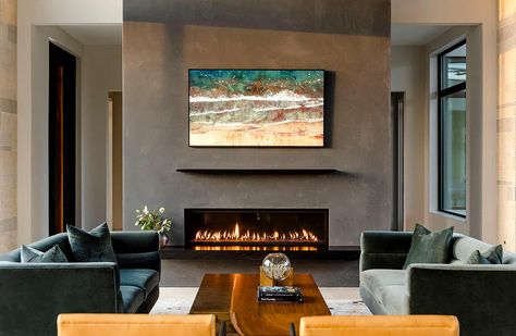 Recessed Electric Fireplace, Traditional Fireplace, Material Palette, Wood Logs, Modern Country, Contemporary Living Room, Contemporary Home, Lounge Room, Electric Fireplace