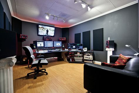 Main edit suite Editing Room, Editing Studio, Home Studio Ideas, Editing Suite, Recording Studio Design, Recording Studio Home, Music Studio Room, Home Recording Studio, Deco Studio