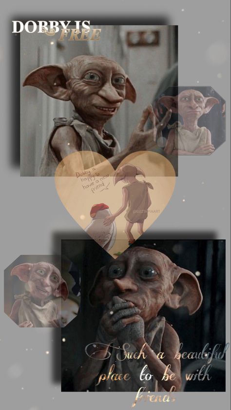 Dobby Wallpaper Aesthetic, Harry Potter Dobby Wallpaper, Dobby Wallpapers, Dobby Harry Potter Wallpaper, Happy Potter Wallpaper, Dobby Aesthetic, Harry Potter Elf, Tiktok Wallpaper, Harry Potter Dobby