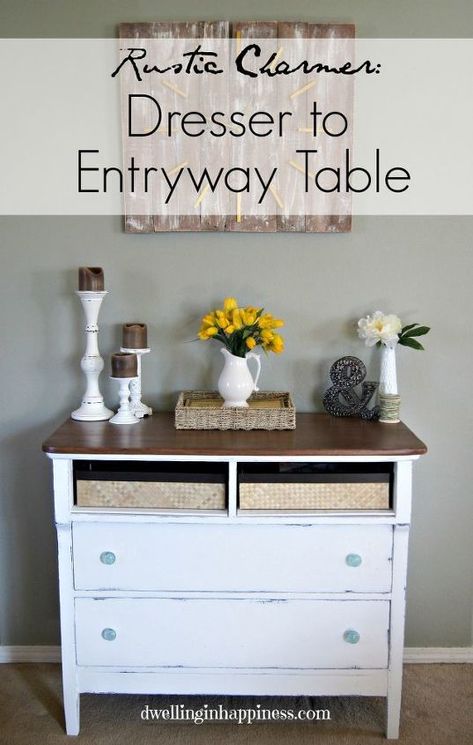 Diy Entryway Table, Build A Headboard, Ikea Shelving Unit, Entryway Table With Storage, Small Entryway Table, Rustic Entryway Table, Creating An Entryway, Used Kitchen Cabinets, Restored Furniture