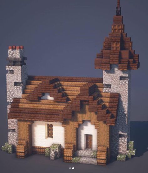 Minecraft Village Builds Ideas, Minecraft House Ideas Village, Cliff Face Minecraft, Minecraft Mini Cottage House, Minecraft Cleric House Ideas, Small Midevil Minecraft Houses, Minecraft Town Plan, Small Midevil Minecraft Builds, Stone Minecraft Builds