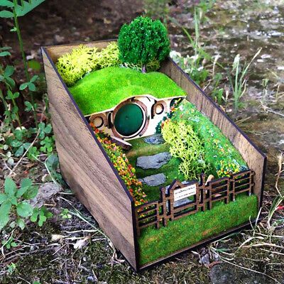 Bookshelf Inserts, Bookshelf Decoration, Bookshelf Art, Wooden Bookends, Decorative Bookends, Bilbo Baggins, Book Corners, Garden Terrarium, Wooden Books