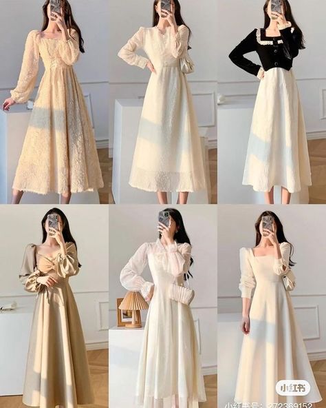 Girls Dress Outfits, Beautiful Casual Dresses, Old Fashion Dresses, Modest Dresses Casual, Korean Fashion Dress, Muslimah Fashion Outfits, Easy Trendy Outfits, Fashion Dresses Casual, Modest Fashion Outfits