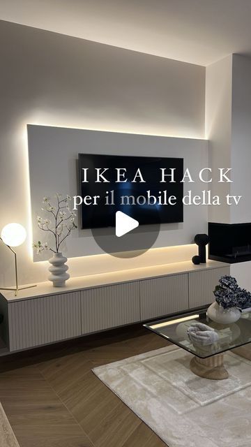 Tv Wall Ideas Decor, Mobile Tv Besta Ikea, Ikea Billy Tv Stand, Tv Wall Decor Ikea, Cool Tv Wall Ideas, Mobile Tv Ikea, Ikea Tv Besta, Björköviken Ikea Hack, Ikea Björköviken