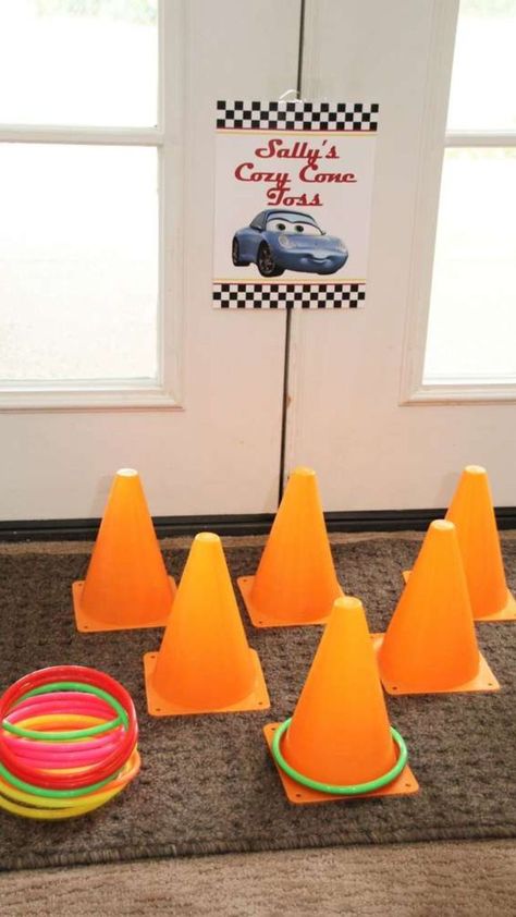 Disney Cars Birthday Games, Pixar Cars Birthday Party Games, Cars Party Activities, Cars Birthday Party Games Activities, Hotwheels Birthday Party Games, Cars Themed Party Ideas, Disney Cars Party Games, 3 Year Birthday Theme Boy Cars, Car Theme Birthday Activities